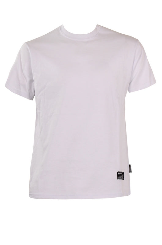 T-Shirt Bianca con Loghi Viola