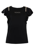 T-Shirt Donna Girocollo con Diamanti