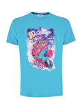 T-Shirt Uomo Girocollo Scooter Celeste