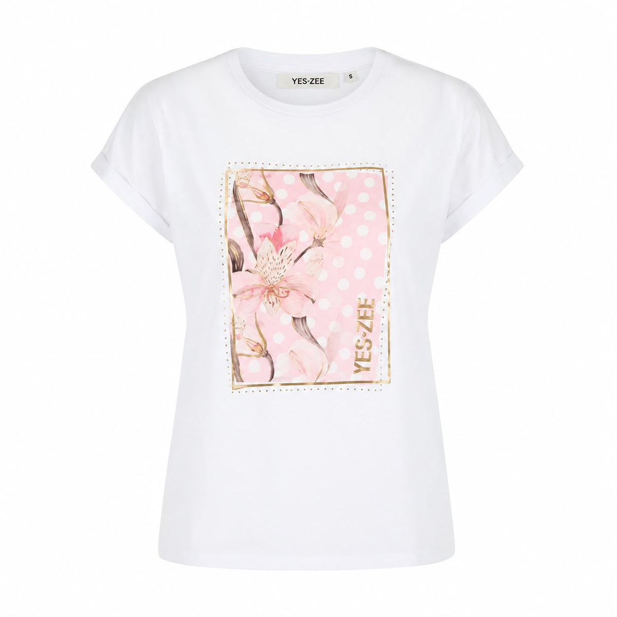 T-Shirt Donna Girocollo Fiorita