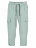 Pantalone Color Salvia Donna