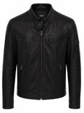 Giubbotto in Pelle Casual Uomo