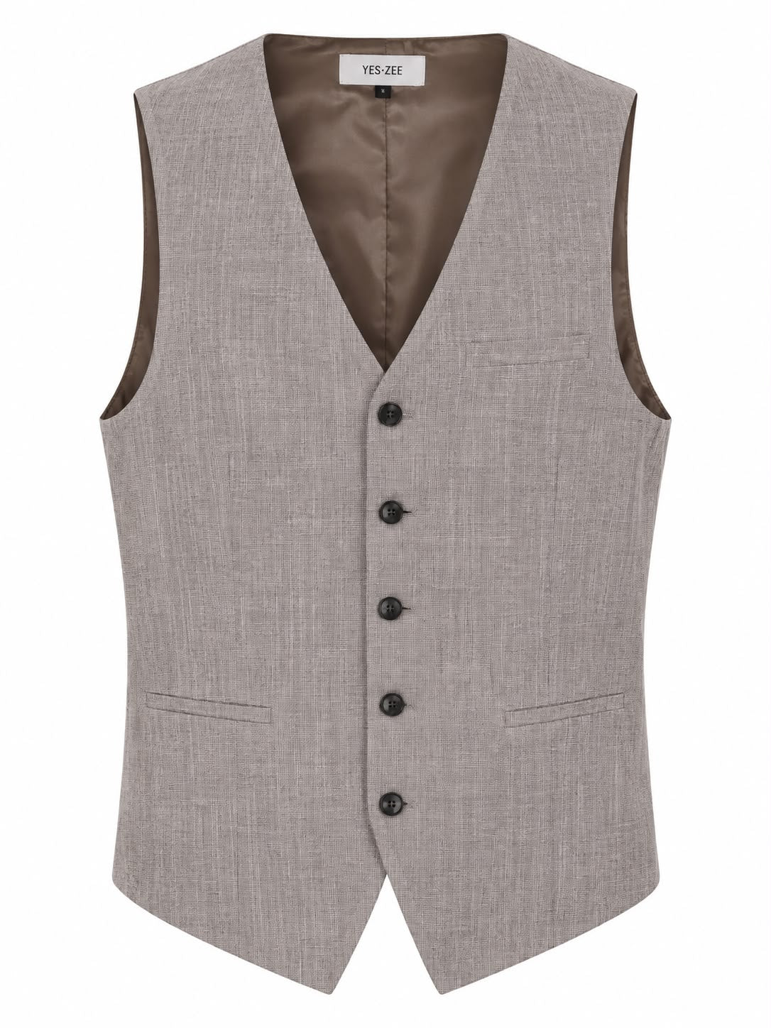 Gilet Elegante Uomo Yes-Zee Beige Melange