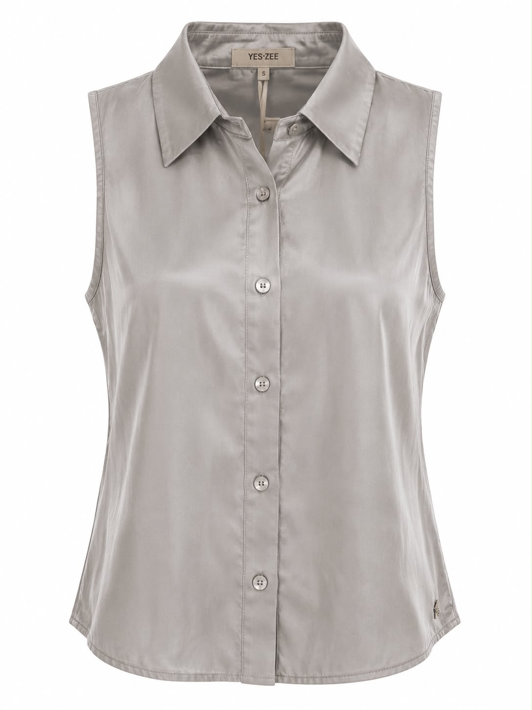 Camicia Donna Smanicata Grigio Ghiaccio